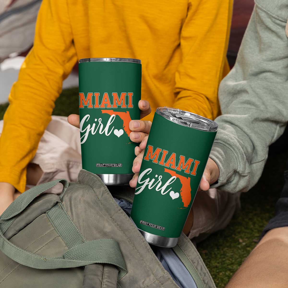 Miami Girl Pride Tumbler Cup Florida State Map Local Love TS02 Print Your Wear