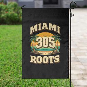 Vintage Miami 305 Roots Garden Flag Retro Sunset Palm Trees Florida Natives TS02 Print Your Wear