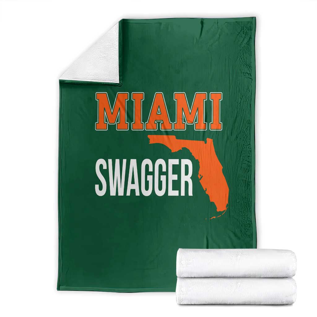 Miami Swagger Pride Throw Blanket Florida State Map Local Love TS02 Irish Green Print Your Wear