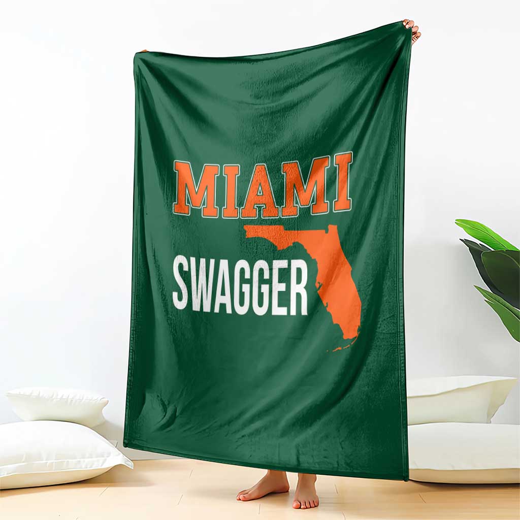 Miami Swagger Pride Throw Blanket Florida State Map Local Love TS02 Print Your Wear