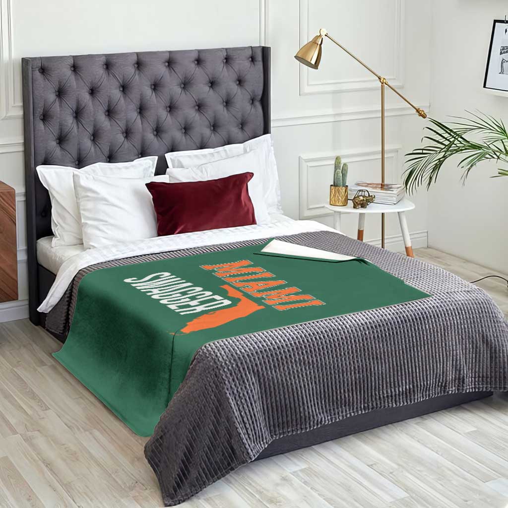 Miami Swagger Pride Throw Blanket Florida State Map Local Love TS02 Print Your Wear
