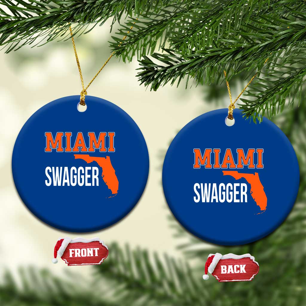 Miami Swagger Pride Ceramic Ornament Florida State Map Local Love TS02 1pc Blue Print Your Wear