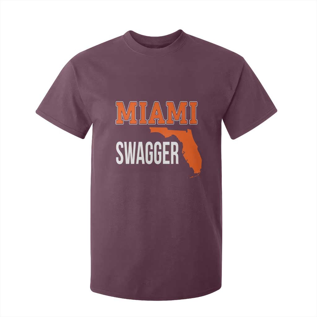 Miami Swagger Pride T Shirt For Kid Florida State Map Local Love TS02 Maroon Print Your Wear