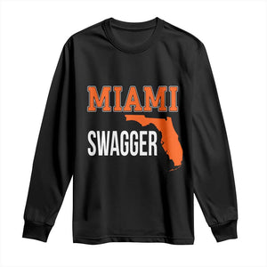 Miami Swagger Pride Long Sleeve Shirt Florida State Map Local Love TS02 Black Print Your Wear