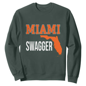 Miami Swagger Pride Sweatshirt Florida State Map Local Love TS02 Dark Forest Green Print Your Wear