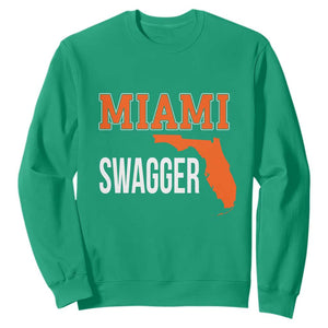 Miami Swagger Pride Sweatshirt Florida State Map Local Love TS02 Irish Green Print Your Wear