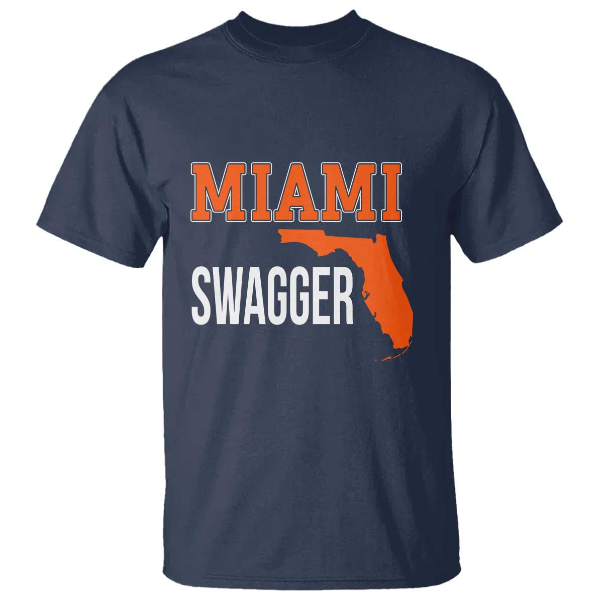 Miami Swagger Pride T Shirt Florida State Map Local Love TS02 Navy Print Your Wear
