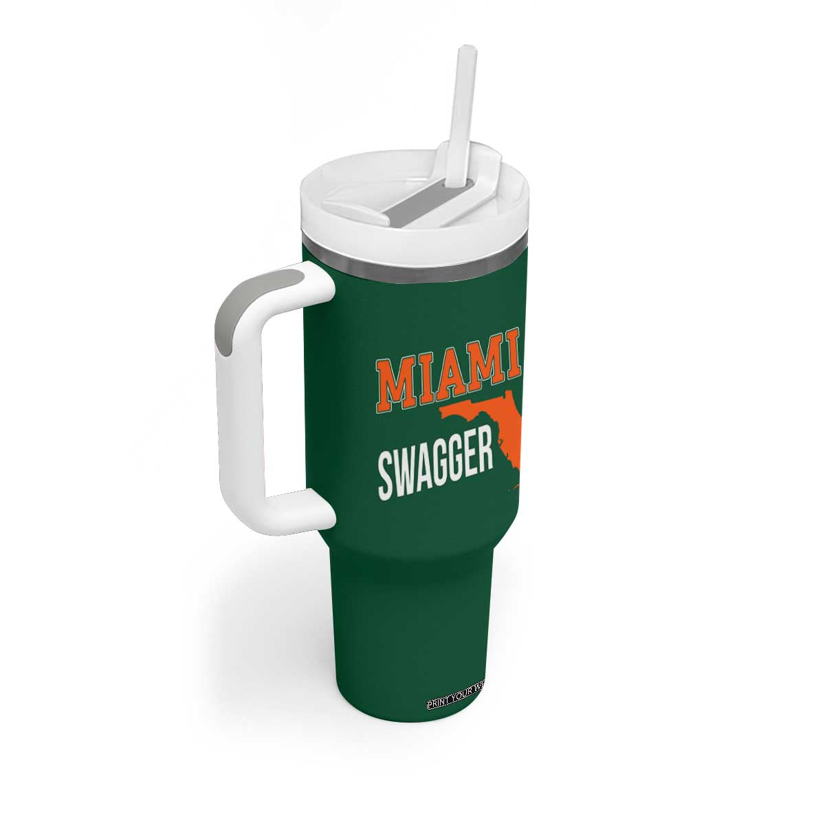 Miami Swagger Pride Tumbler With Handle Florida State Map Local Love TS02 Print Your Wear
