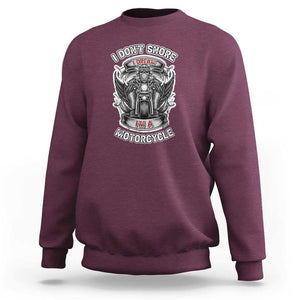 Funny Rider Sweatshirt I Don't Snore I Dream I'm A Motorcycle Enthusiast TS02 Maroon Print Your Wear