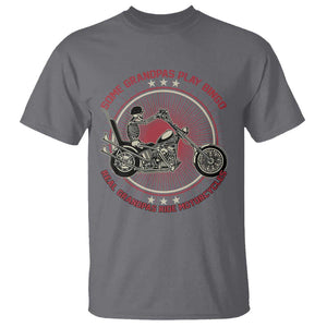 Motorcycle Grandpa T Shirt Some Grandpas Play Bingo Real Grandpas Ride Motorcycles Grumpy Old Man Biker TS02 Charcoal Print Your Wear