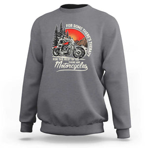 Vintage Motorcycle Rider Sweatshirt Wind Therapy Rider Biker TS02 Charcoal Print Your Wear