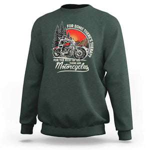 Vintage Motorcycle Rider Sweatshirt Wind Therapy Rider Biker TS02 Dark Forest Green Print Your Wear