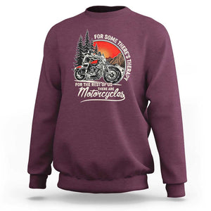 Vintage Motorcycle Rider Sweatshirt Wind Therapy Rider Biker TS02 Maroon Print Your Wear