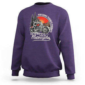 Vintage Motorcycle Rider Sweatshirt Wind Therapy Rider Biker TS02 Purple Print Your Wear