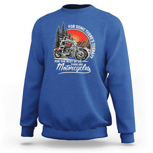 Vintage Motorcycle Rider Sweatshirt Wind Therapy Rider Biker TS02 Royal Blue Print Your Wear