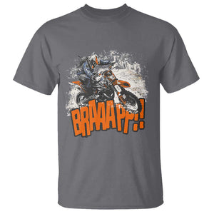 Dirt Bike T Shirt Braaap Cool Motorcycle Rider Enthusiast Biker Motorcross TS02 Charcoal Print Your Wear