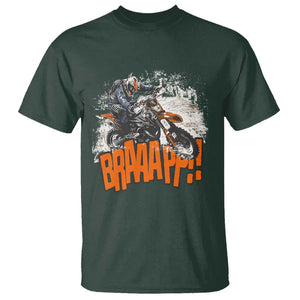 Dirt Bike T Shirt Braaap Cool Motorcycle Rider Enthusiast Biker Motorcross TS02 Dark Forest Green Print Your Wear