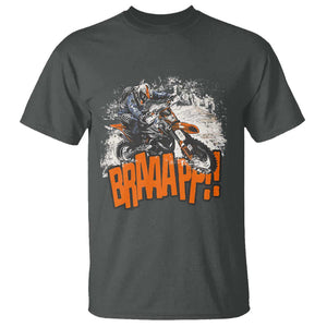 Dirt Bike T Shirt Braaap Cool Motorcycle Rider Enthusiast Biker Motorcross TS02 Dark Heather Print Your Wear