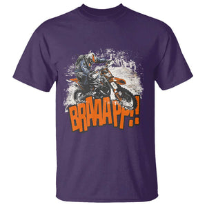 Dirt Bike T Shirt Braaap Cool Motorcycle Rider Enthusiast Biker Motorcross TS02 Purple Print Your Wear