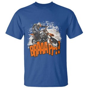 Dirt Bike T Shirt Braaap Cool Motorcycle Rider Enthusiast Biker Motorcross TS02 Royal Blue Print Your Wear