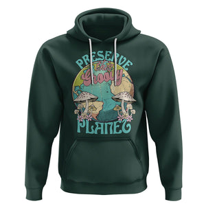 Earth Day Hoodie Preserve This Groovy Planet TS02 Dark Forest Green Printyourwear