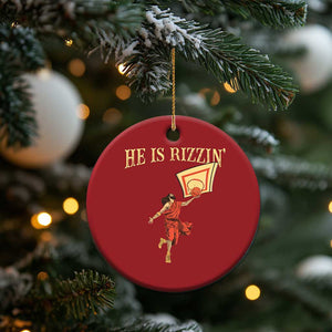 Jesus Basketball Christmas Ornament He Is Rizzin' TS02 Print Your Wear