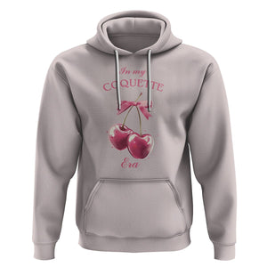 In My Coquette Era Hoodie Pink Bow Cherry TS02 Ice Gray Printyourwear