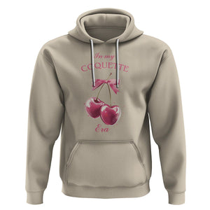 In My Coquette Era Hoodie Pink Bow Cherry TS02 Sand Printyourwear