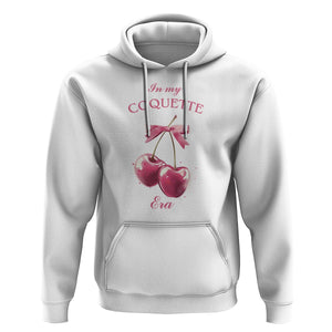 In My Coquette Era Hoodie Pink Bow Cherry TS02 White Printyourwear