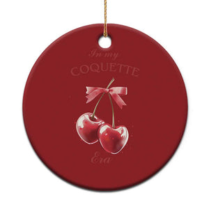 In My Coquette Era Christmas Ornament Red Bow Cherry TS02 Print Your Wear