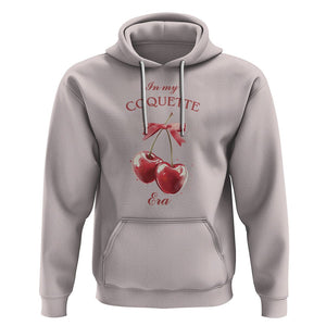 In My Coquette Era Hoodie Red Bow Cherry TS02 Ice Gray Printyourwear