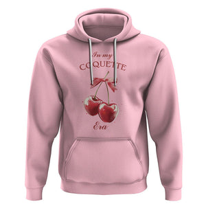 In My Coquette Era Hoodie Red Bow Cherry TS02 Light Pink Printyourwear