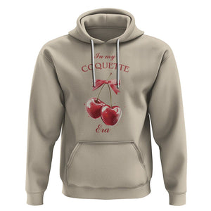 In My Coquette Era Hoodie Red Bow Cherry TS02 Sand Printyourwear