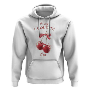 In My Coquette Era Hoodie Red Bow Cherry TS02 White Printyourwear