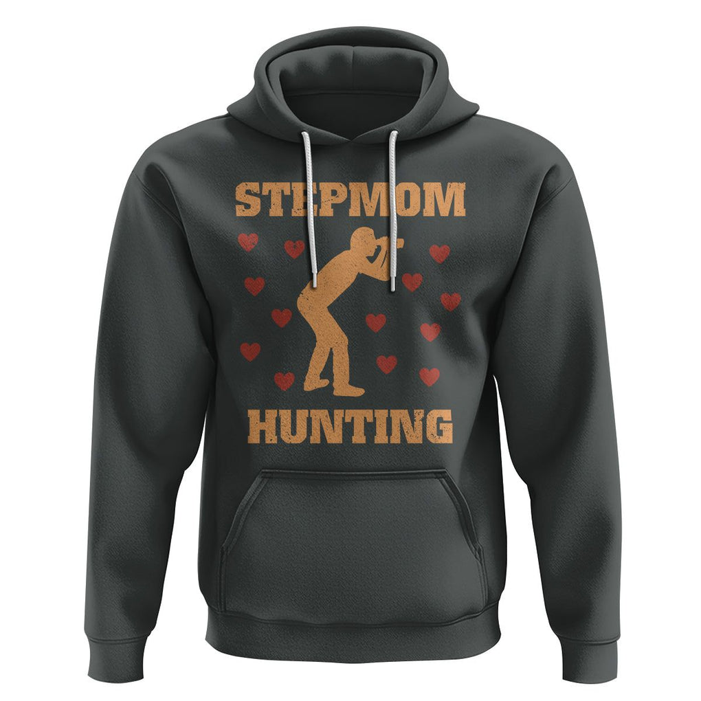 Stepmom Hunting Hoodie Funny Saying Dad Finding Bonus Mom TS02 Dark Heather Printyourwear