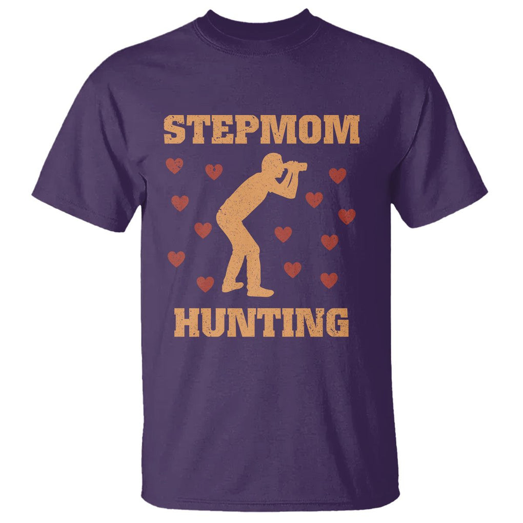 Stepmom Hunting T Shirt Funny Saying Dad Finding Bonus Mom TS02 Purple Printyourwear