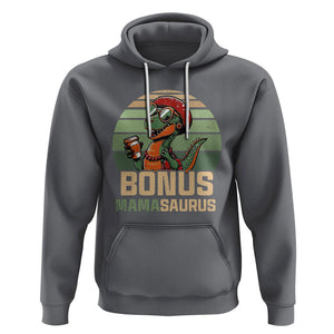 Funny Dinosaur Stepmom Hoodie Bonus Mamasaurus Mom Mother's Day TS02 Charcoal Printyourwear