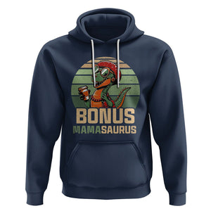 Funny Dinosaur Stepmom Hoodie Bonus Mamasaurus Mom Mother's Day TS02 Navy Printyourwear