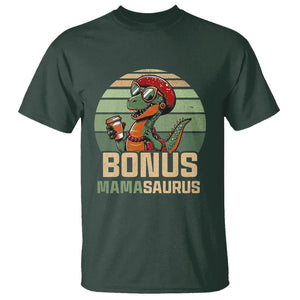 Funny Dinosaur Stepmom T Shirt Bonus Mamasaurus Mom Mother's Day TS02 Dark Forest Green Printyourwear