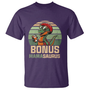 Funny Dinosaur Stepmom T Shirt Bonus Mamasaurus Mom Mother's Day TS02 Purple Printyourwear