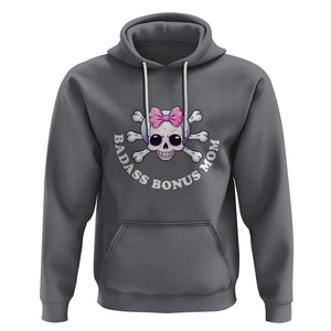 Funny Stepmom Hoodie Badass Bonus Mom TS02 Charcoal Printyourwear