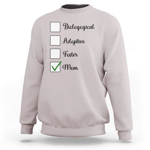 Adoptive Mom Sweatshirt Biological Adoptive Foster Mom TS02 Ice Gray Printyourwear