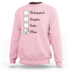 Adoptive Mom Sweatshirt Biological Adoptive Foster Mom TS02 Light Pink Printyourwear