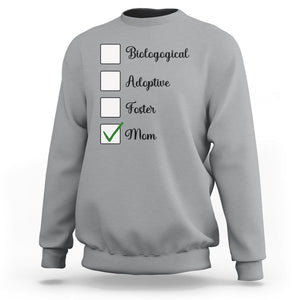 Adoptive Mom Sweatshirt Biological Adoptive Foster Mom TS02 Sport Gray Printyourwear