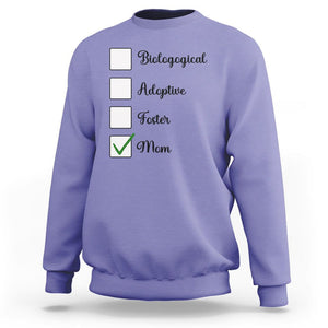 Adoptive Mom Sweatshirt Biological Adoptive Foster Mom TS02 Violet Printyourwear