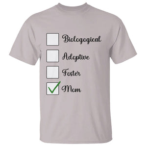 Adoptive Mom T Shirt Biological Adoptive Foster Mom TS02 Ice Gray Printyourwear