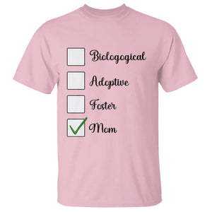 Adoptive Mom T Shirt Biological Adoptive Foster Mom TS02 Light Pink Printyourwear