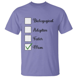 Adoptive Mom T Shirt Biological Adoptive Foster Mom TS02 Violet Printyourwear