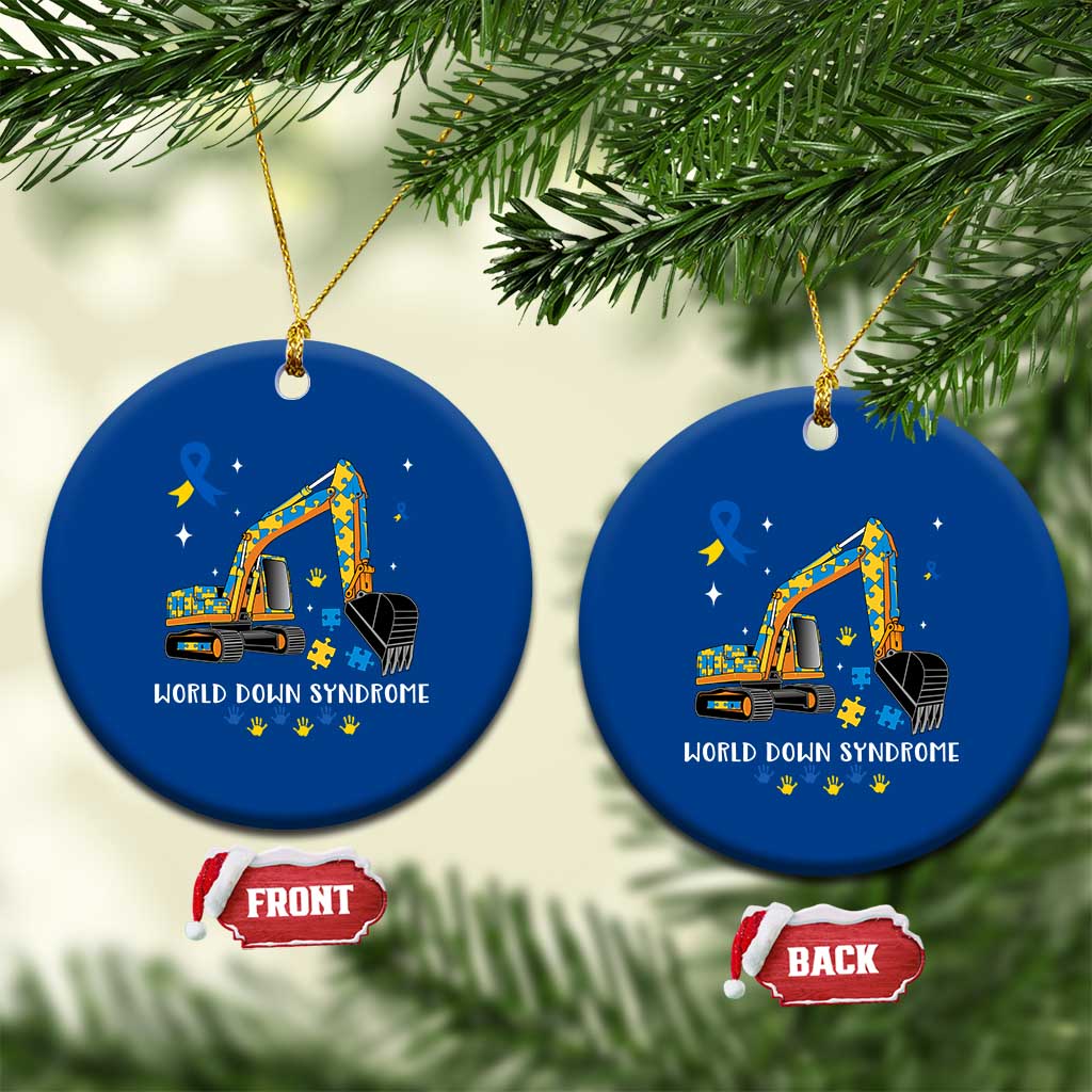 World Down Syndrome Awareness Day Bulldozer Ceramic Ornament TS02 1pc Blue Print Your Wear