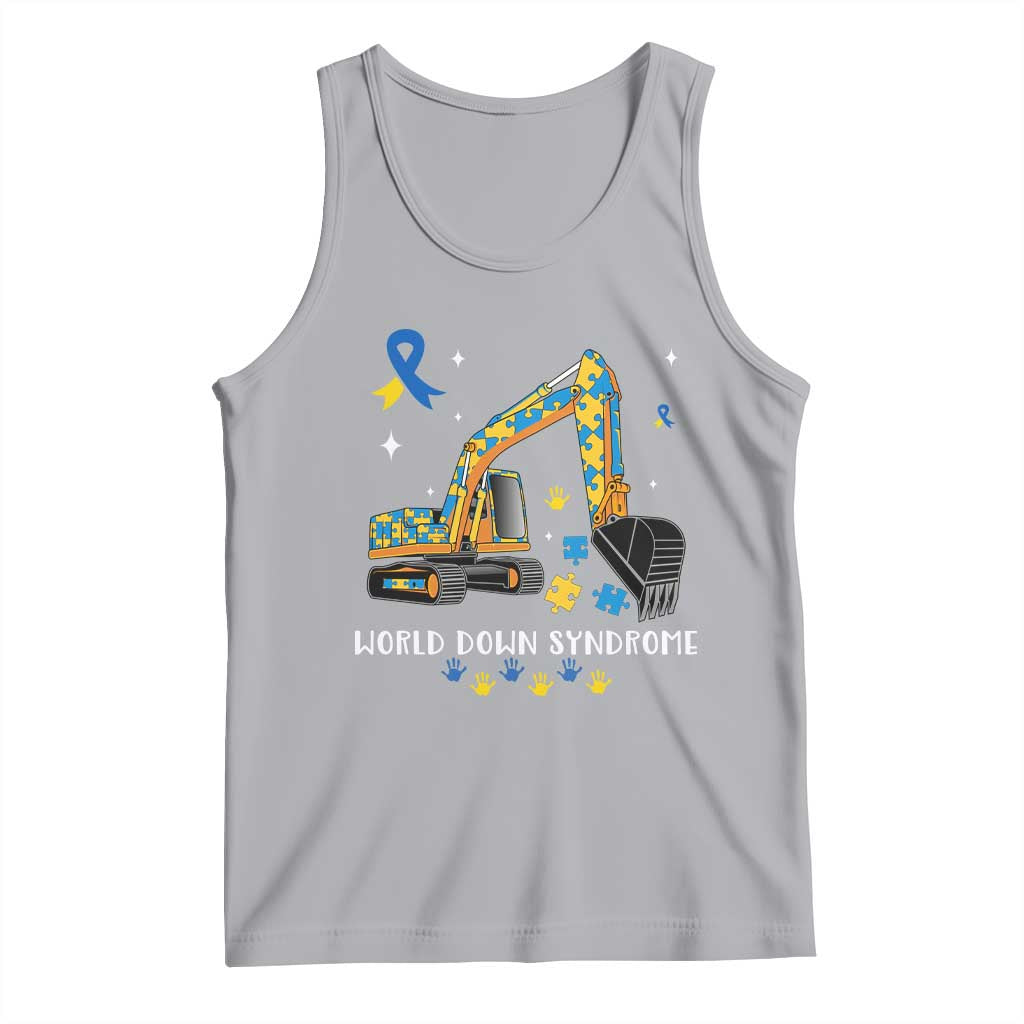 World Down Syndrome Awareness Day Bulldozer Tank Top TS02 Athletic Heather Print Your Wear